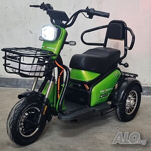 MaXmotors Двуместна електрическа триколка Pudding 1800W-48V-20Ah-GREEN