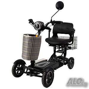 Сгъваема електрическа четириколка MaxMotors 750W - Черна