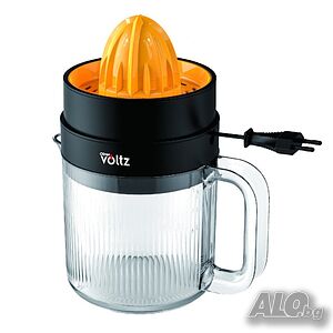 Цитрус преса Oliver Voltz OV51164A, 30 W, 1.2 л, Двупосочно движение, 2 конуса, Черен/оранжев