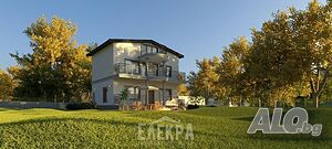 Новопостроена триетажна къща с. Равна гора