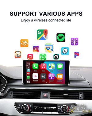 безжичен CarPlay оригинален с кабел към type C Android Auto адаптер