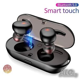 Безжични слушалки, Y30, Bluetooth 5, черни
