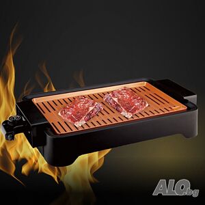 Скара Voltz OV51015L, 1500W, 37x24 см, Бездимна, Незалепващо покритие, Черен