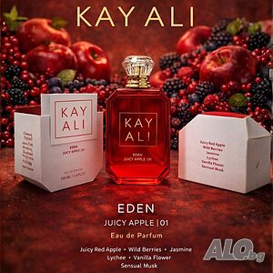 Парфюм Kayali Eden Juicy Apple 01, EDP, 100 мл - Неустоимо изкушение с аромат на червена ябълка и го