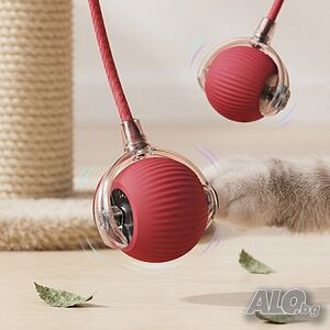 Интерактивна LED топка за кучета и котки с автоматично движение, вибрации и USB-C зареждане | Аксесоари | Русе