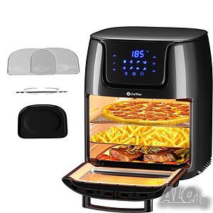 Фритюрник с горещ въздух XXL 4в1, 12L, 1800W - Фурна, грил и дехидратор