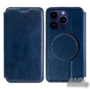 Кожен калъф тефтер за IPhone 17