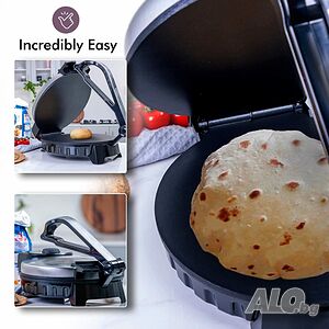 Преса за тортили и чапати 1200W - автентични мексикански и индийски вкусове у дома за секунди!