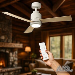 Таванен вентилатор с DC мотор, 45W и LED осветление - Brizy Bright Core