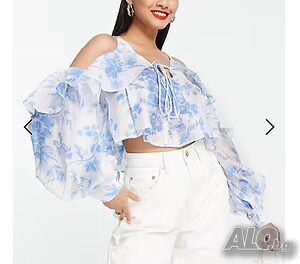 ASOS дамска риза/блуза с волани р-р L