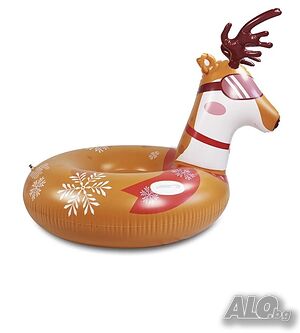 🦌❄️ Надуваема шейна елен с удобни дръжки за зима и лято 🎿✨