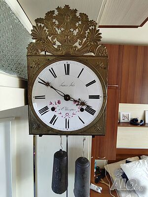 Ретро стенен часовник с месингов корпус