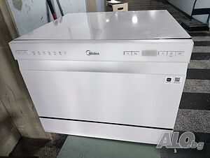 Компактна настолна съдомиялна Midea (6 комплекта) - Като нова!