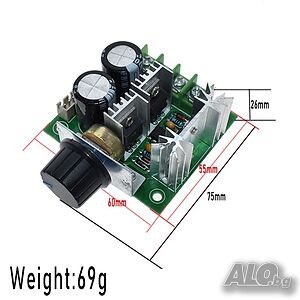 PWM регулатор на обороти 12V-40V 10A 400W за DC мотор, вентилатор, помпа