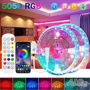 RGB Led лента. РГБ лента 24 волта, Всички цветове, 140 диода на 1 м