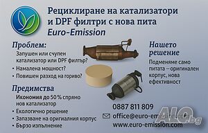 Рециклиране на катализатори и ДПФ филтри с нова пита