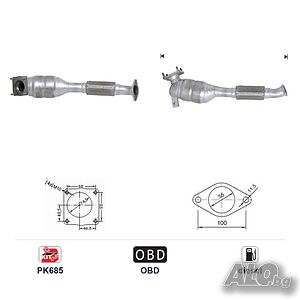Катализатор AS 20416d - Ford TRANSIT CONNECT