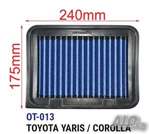 Tikkos спортен панелен филтър OT-013 - TOYOTA YARIS COROLLA