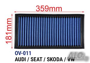 Tikkos спортен панелен филтър OV-011 - AUDI SEAT SKODA VW