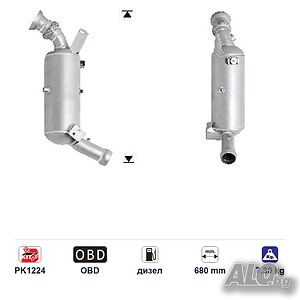DPF (ДПФ) филтър ASfd5064 за Mercedes-Benz C180/C200TD/E200TD Евро 5, дизел, дължина 680 мм