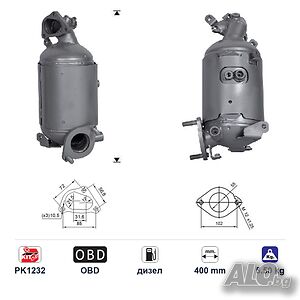 DPF (ДПФ) филтър ASfd5118 за Hyundai IX 20/I30/I20 Евро 5, дизел, дължина 400 мм