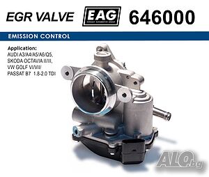 Дроселова клапа за Audi A3/A4/A5/A6/Q5, Seat, Skoda Octavia II/III и др. - EAG 646000