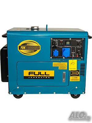 Дизелов генератор 7.50 kW (9.40 kVA) FDK 10000SC с AVR и електрически стартер - Обезшумен- Монофазен | Генератори | София