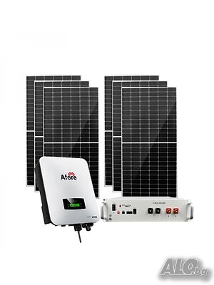 Автономна соларна система 5800W + инвертор Afore 6kw + 5.12kwh литиева батерия - BMS