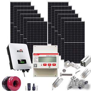 Трифазна OnGrid мрежова фотоволтаична система 8 kW Afore + Конструкция