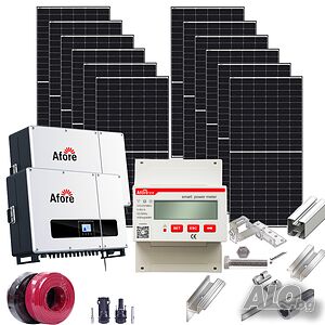 Трифазна OnGrid мрежова фотоволтаична система 120 kW Afore + Конструкция