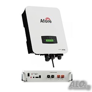 UPS система 5.12 kwh LifePo4 + хибриден инвертор Afore 6 kW - 2 MPPT