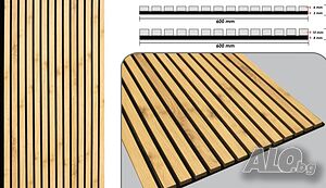 Декоративен стенен панел - MDF с PVC покритие - Цвят: Дървесен - 60 x 275 см (Размер 2)