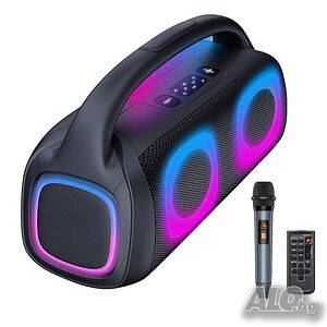Парти тонколона 2 × 5.25” - 40 W RMS, Bluetooth, RGB LED светлини, батерия 3600 mAh