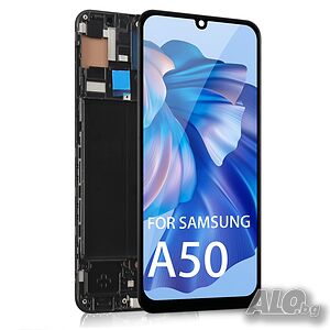 Дисплей за Samsung Galaxy A50, A505, тъч скрийн, с рамка, екран, тъчскрийн, A505G, A505F, 6.4’’