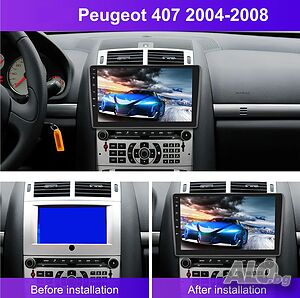 Мултимедия, за Peugeot 407, Двоен дин, Навигация, дисплей, 2 Дин, плеър, екран, Android, Пежо 407