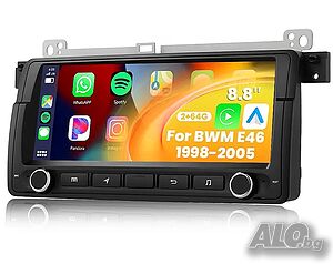 Мултимедия, за BMW E46, 3, Двоен дин 8.8”, Навигация, плеър, екран Android, 316i, 318, 320, 325, 335