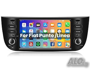 Мултимедия за Fiat Punto, Linea, Punto Grande, Навигация, Двоен дин, дисплей, Андроид плеър, Android