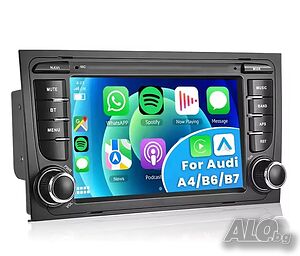 Мултимедия за Audi A4, B6, B7, RS4, навигация, Android, плеър, 2DIN, A4, Андроид, двоен дин, А4
