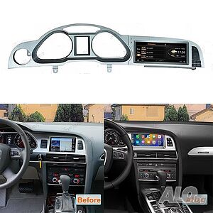 Мултимедия, за Audi A6, Двоен дин, Android A6, навигация, за Ауди А6, Андроид, MMI, 2DIN, 2010, 2011