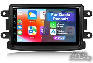 Мултимедия Android за Dacia, 7” Renault, Sandero, Duster, Logan, Dokker, навигация, Дачия, 2DIN
