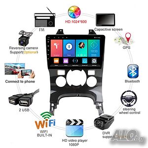 Мултимедия за Peugeot 3008, 5008, 2009, Android, Carplay, Двоен дин, Навигация, Андроид, 2DIN, WAZE