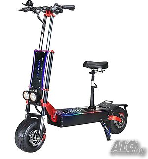Голяма Електрически Скутер Тротинетка със Седалка, OBARTER X5 13” 8000W Хидравлични Спирачки 13 цола