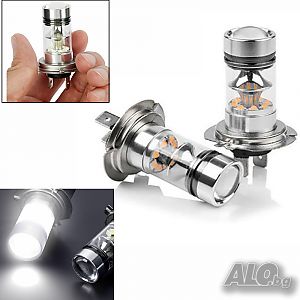 LED крушка за автомобил за кола, ЛЕД крушки без вентилатор за фар на кола LED H7, H4, H3, H1, H11,H8