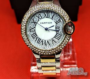 Луксозен дамски ръчен часовник CARTIER. Часовник подарък за жена. Ръчен водоустойчив часовник.