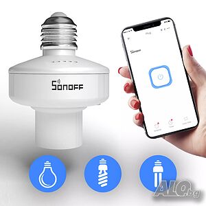 Sonoff Фасунга, eWeLink WIFI безжично управление, смарт безжична умна крушка Е27, ключ за лампа E27