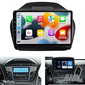 Мултимедия, Двоен дин, за Hyundai Tucson, IX35, Навигация, с дисплей, плеър 9“, екран Android, IX35