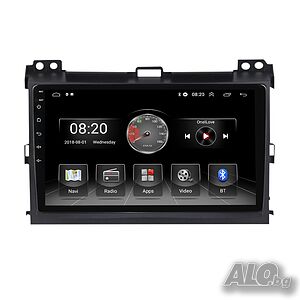 Мултимедия, Двоен дин, Навигация, Toyota, Prado, Land Cruiser 120, Ланд Крузер, плеър, Android Прадо