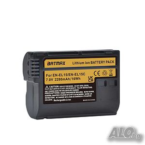 Батерия за NIKON EN-EL15, 2280mAh ENEL15, EN EL15 D750 D800 D810 D850 D7500, D7100, EN-EL15C D7200