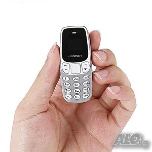 Мини телефон, BM10, с промяна на гласа, малък телефон, L8Star BM10, Nokia 3310 Нокия, сив