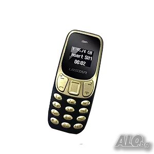 Мини телефон, BM10, с промяна на гласа, малък телефон, L8Star BM10, Nokia 3310 Нокия, златен